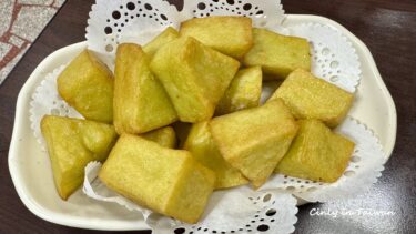 中壢名物「米干（ミーガン）」食べ比べ！その６「臘戌米干」炸豌豆粉と粑粑絲とは？！